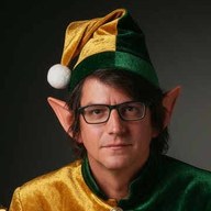 Jools dressed as an elf
